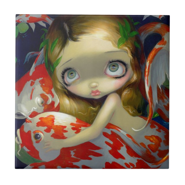 "Unter dem Koi" Fliese (Vorderseite)