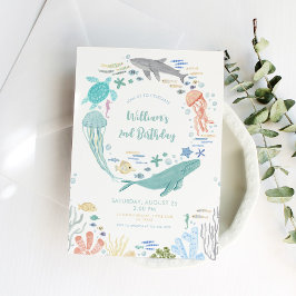 Unter dem Meer 2. Geburtstag Einladung