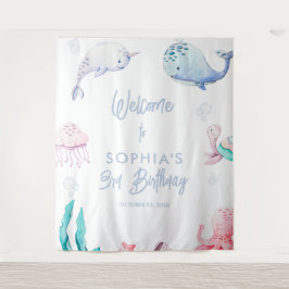 Unter dem Meer 3. Geburtstag Wandteppich