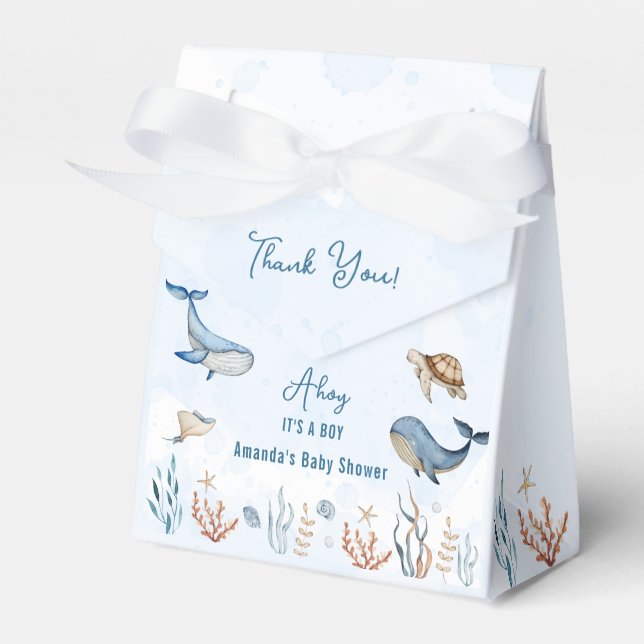 Unter dem Meer Ahoy ist eine Baby-Dusche. Geschenkschachtel (Vorderseite)