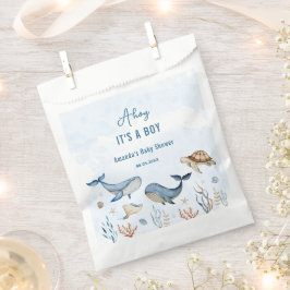 Unter dem Meer Ahoy ist eine Baby-Dusche. Geschenktütchen