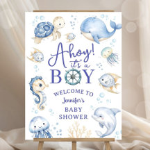 Unter dem Meer Baby Shower Ahoy Junge Willkommenss