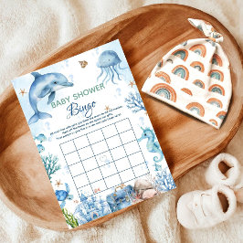 Unter dem Meer Baby Shower Bingo Baby Shower Spiel