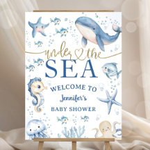 Unter dem Meer Baby Shower Blaues Meer Willkommens
