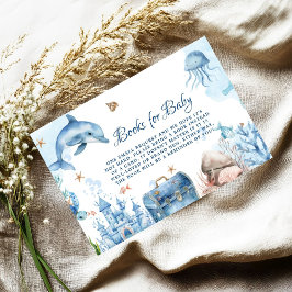 Unter dem Meer Baby Shower Buchanfrage Begleitkarte