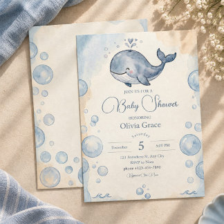 Unter dem Meer Baby Shower Einladung