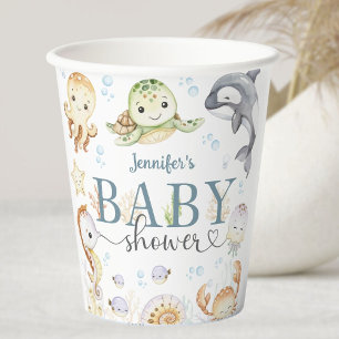 Unter dem Meer - Baby Shower geschlechtsneutral Pappbecher