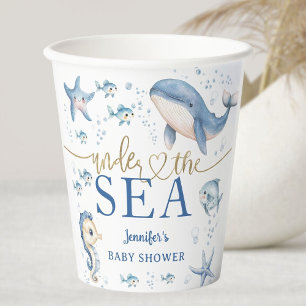 Unter dem Meer Baby Shower Junge Blau Ozean Pappbecher
