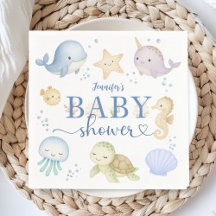 Unter dem Meer Baby Shower Junge Ozean Papier