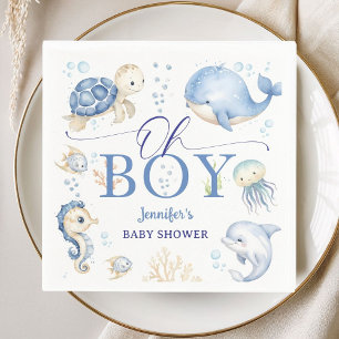 Unter dem Meer Baby Shower Junge Papier Servietten