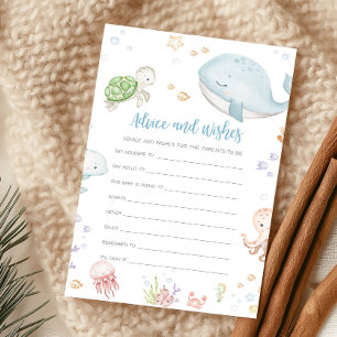 Unter dem Meer Baby Shower Rat und Wünsche Spiel