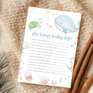 Unter dem Meer Baby Shower Wer kennt Daddy am best