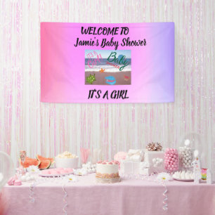 Unter dem Meer Baby Shower: Willkommen unserer kle Banner