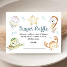 Unter dem Meer Baby Shower Windel-Raffle