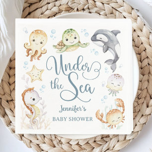 Unter dem Meer - Babyparty Geschlechtsneutral Serviette