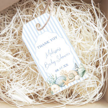 Unter dem Meer Blau Baby Shower Danke