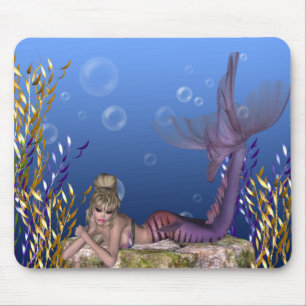 Unter dem Meer Blonde Meerjungfrau Fantasy Mousepa Mousepad