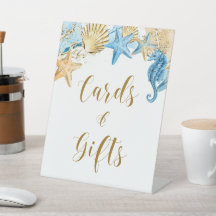 Unter dem Meer Blue Gold Hochzeitskarten und Gesch