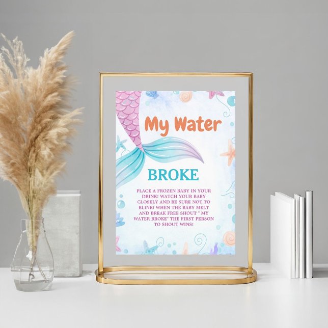 Unter dem Meer brach mein Wasser das Baby Duschens Poster (Von Creator hochgeladen)