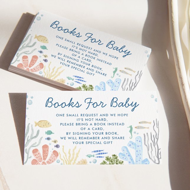 Unter dem Meer Bücher für Babydusche Begleitkarte (Von Creator hochgeladen)