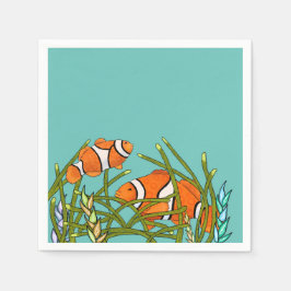 Unter dem Meer Clown Fisch Geburtstag Serviette