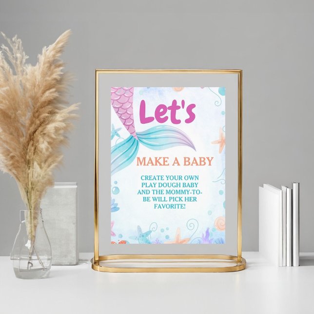 Unter dem Meer ein Baby Shower Game-Schild machen Poster (Von Creator hochgeladen)