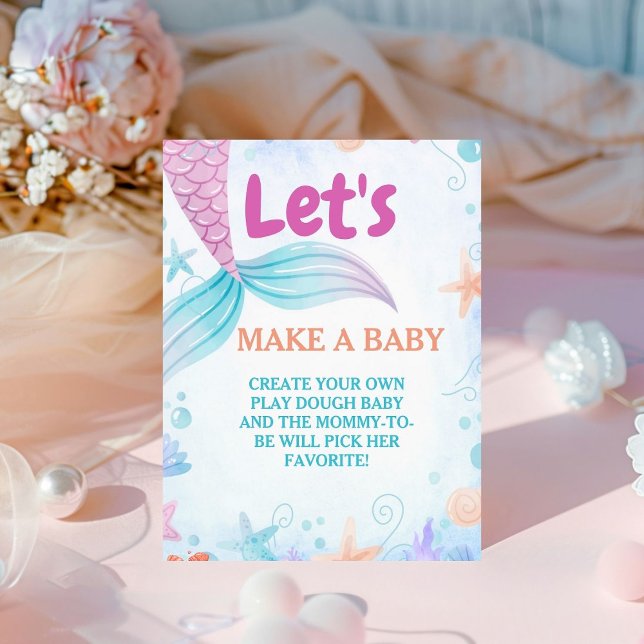 Unter dem Meer ein Baby Shower Game-Schild machen Sockelschild (Von Creator hochgeladen)