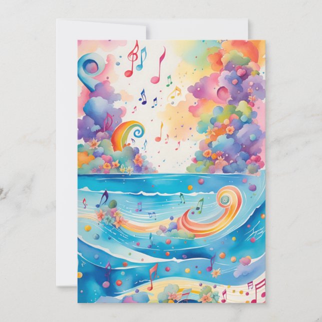 Unter dem Meer Einladung zum Geburtstag (Vorderseite)