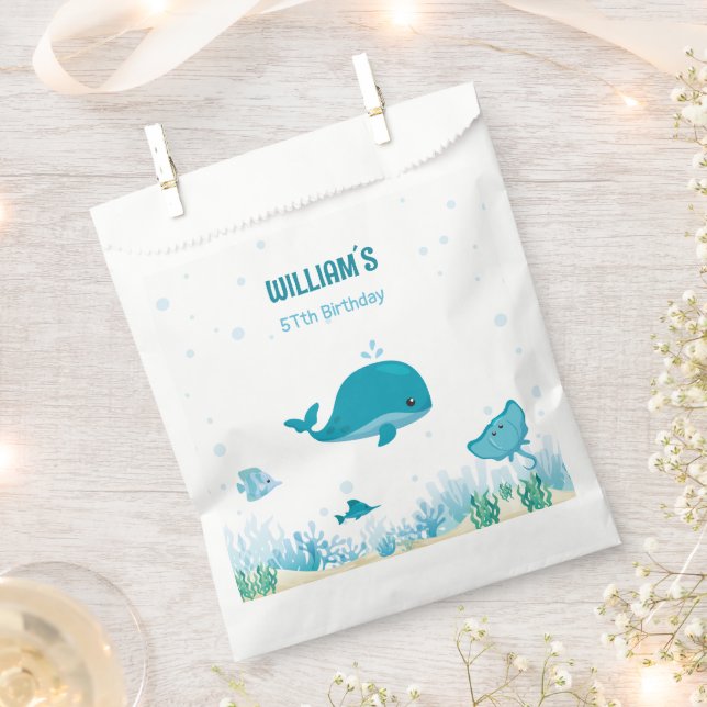 Unter dem Meer, Gastgeschenk-Beutel für Meerestier Geschenktütchen (Ausgeschnitten)