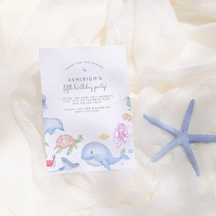 Unter dem Meer Geburtstagsfeier Danke