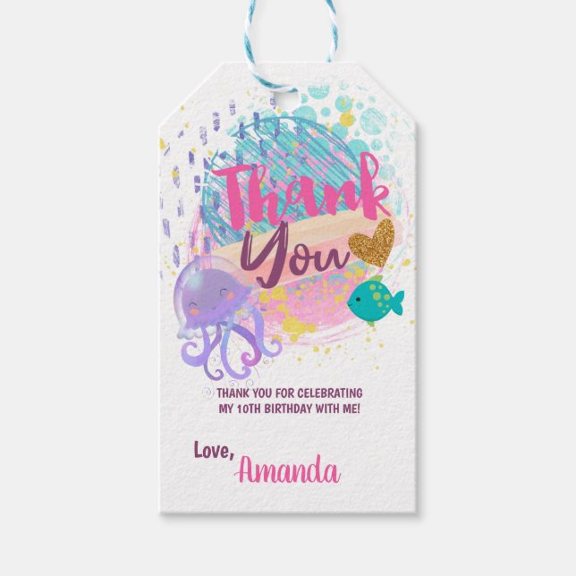 Unter dem Meer Gift Tags Geschenkanhänger (Vorderseite)