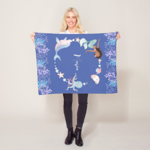 Unter dem Meer individuelle Name Fleece Blanket