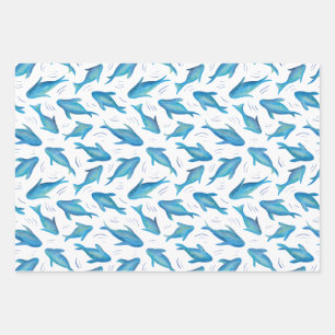 Unter dem Meer Kinder Ozean Fisch Hai Geschenkpapier Set