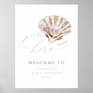 Unter dem Meer Kleiner Perlen-Baby-Empfang Begrüßu Poster