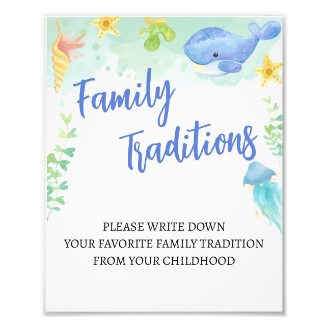 Unter dem Meer Lieblings-Familientraditionen unter Fotodruck (Vorne)