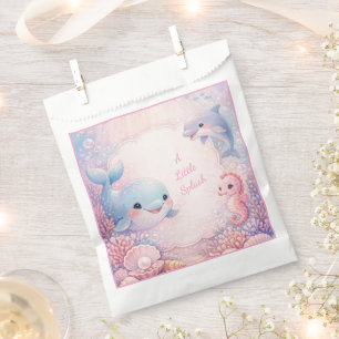 Unter dem Meer Mädchen Baby-Party Rosa Ozean Wal Geschenktütchen