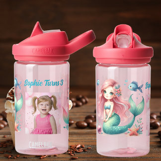 Unter dem Meer Meerjungfrau Kinder Schule Wasser F Trinkflasche