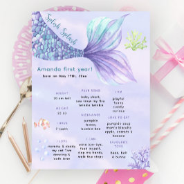 Unter dem Meer Meerjungfrau Meilenstein Geburtstag Poster