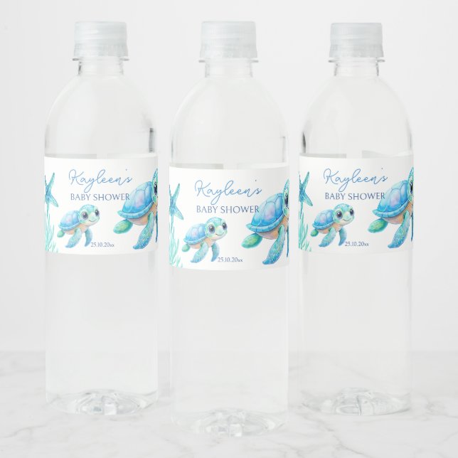 Unter dem Meer niedliche Schildkröte Aqua Blue Bab (Flaschen)