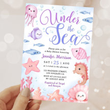 Unter dem Meer Ozean-Tiere Mädchen Baby-Party