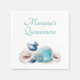 Unter dem Meer Quinceanera Party Aquamarin Blue Se Serviette