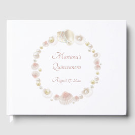 Unter dem Meer Quinceanera Party Rosa Muscheln Gästebuch