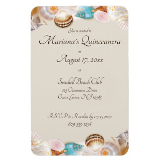 Unter dem Meer Quinceanera Party Seashells Grenze Magnet