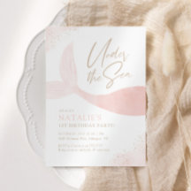 Unter dem Meer Rosa Meerjungfrau Mädchen Geburtsta