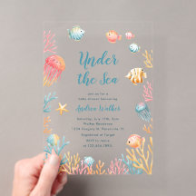 Unter dem Meer Tiere Farbige Babyparty