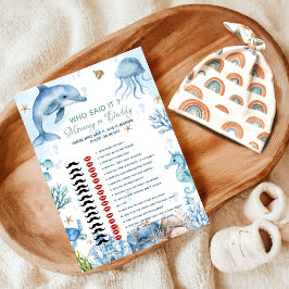 Unter dem Meer, wer hat es gesagt Baby Shower Spie Einladung