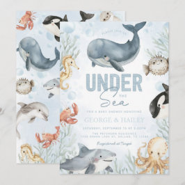 Unter dem Meer Whale Baby Dusche Einladung