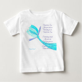 Unter dem Meeresfisch Schwanz T - Shirt mit Gedich