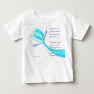 Unter dem Meeresfisch Schwanz T - Shirt mit Gedich
