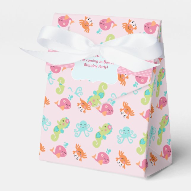 Unter dem Meeresgrund Pink Whale Gefälligkeitsbox Geschenkschachtel (Vorderseite)